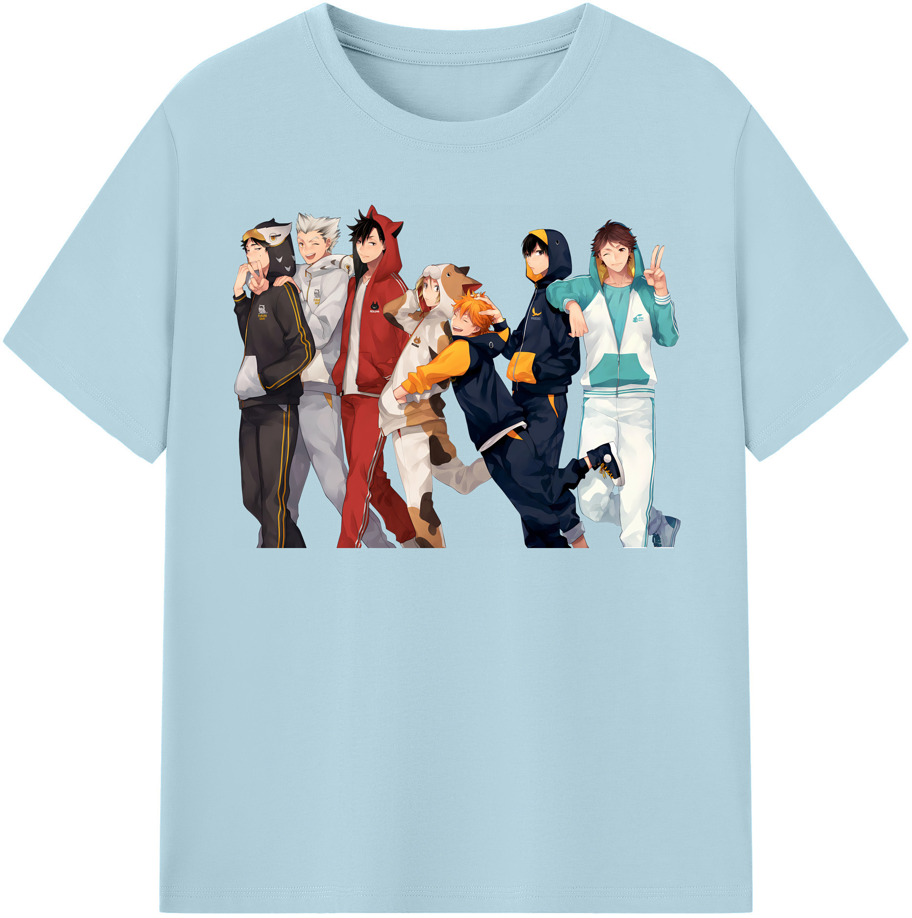（画像用） ハイキュー!! Haikyu!! 綿100％半袖Tシャツ（フロントプリント）